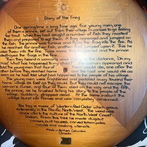 Wooden Story of the Frog Plaque. Panorama